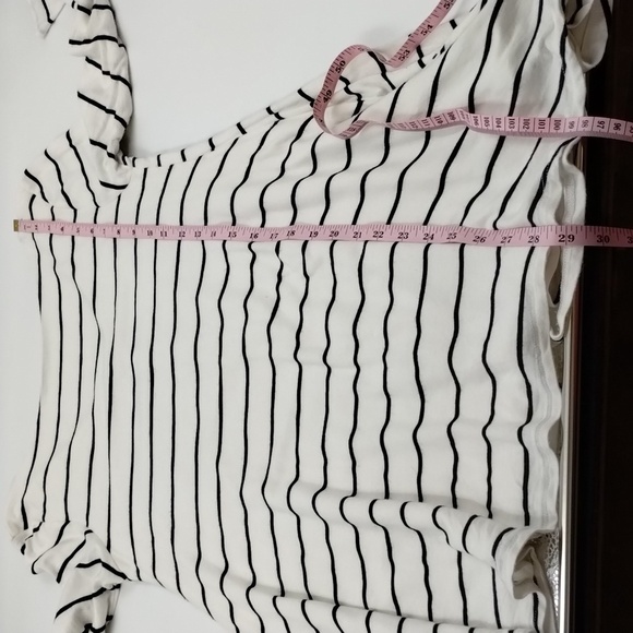 Altar'd State women's small black and white striped long sleeve lined top - Picture 6 of 11